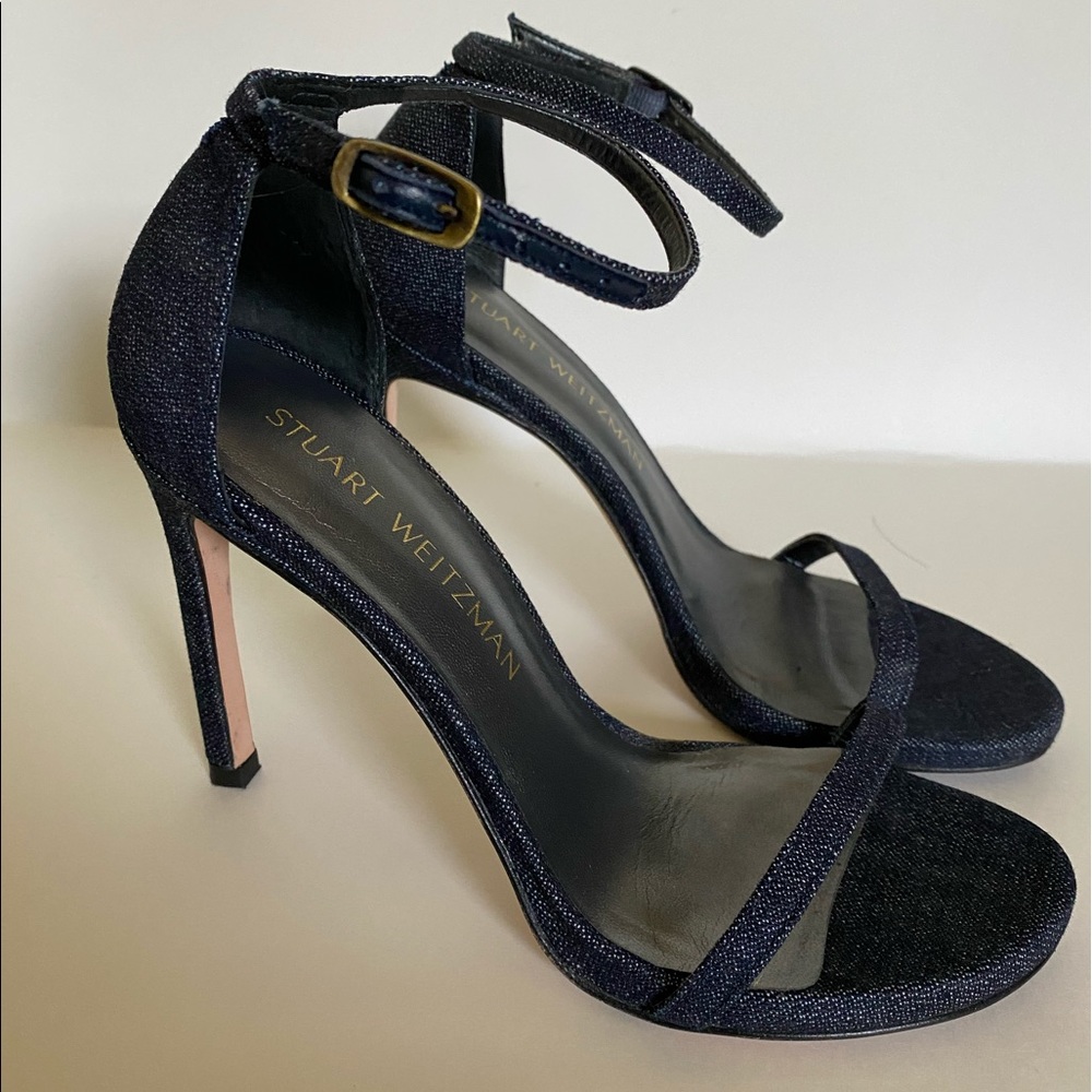 Stuart Weitzman Denim Strappy Sandals (size 6)